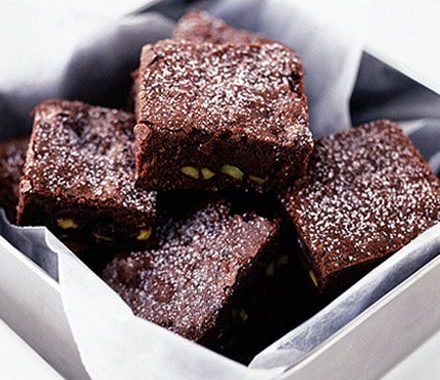 Cranberry-pistachio brownies recipe