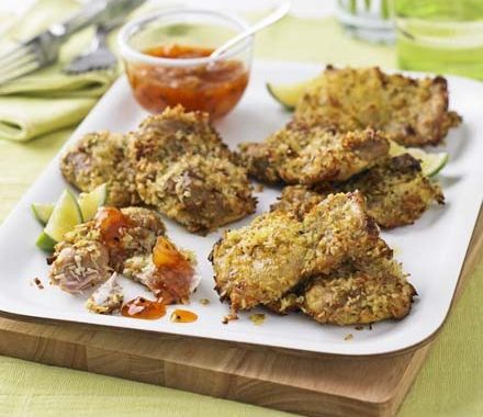 Coconut-crusted lime chicken recipe