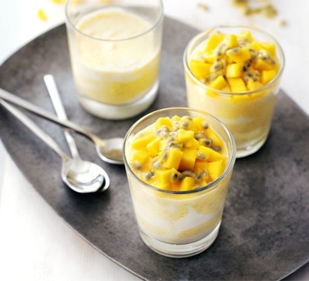 Mango & passion fruit fool recipe 