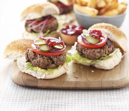 Cheeseburger & chips recipe