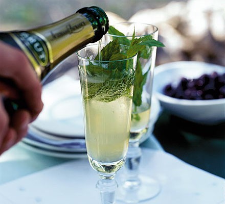 Sparkling mint & lemon juleps  recipe 