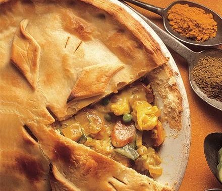 Curried vegetable pie recipe