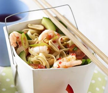 Prawn sweet chilli noodle salad recipe