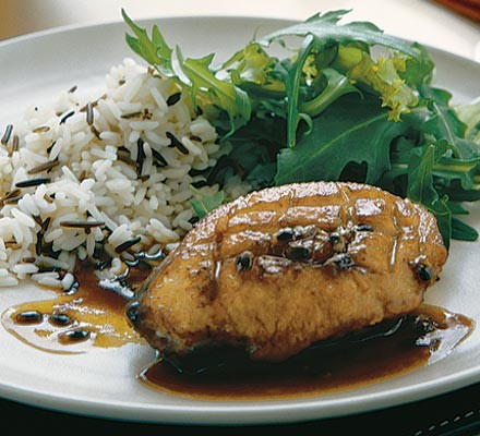 Duck with passion fruit & orange sauce recipe 