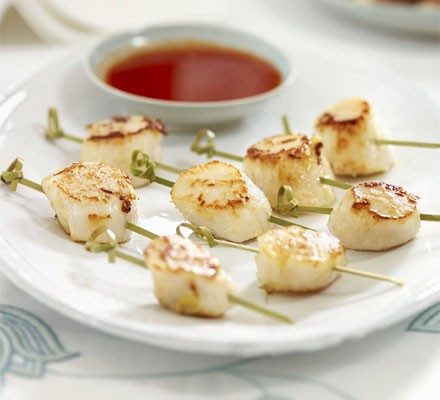 Seared scallops with sweet chilli sauce recipe 