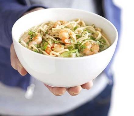 Prawn & coconut laksa recipe