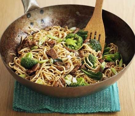 Quick beef & broccoli noodles recipe