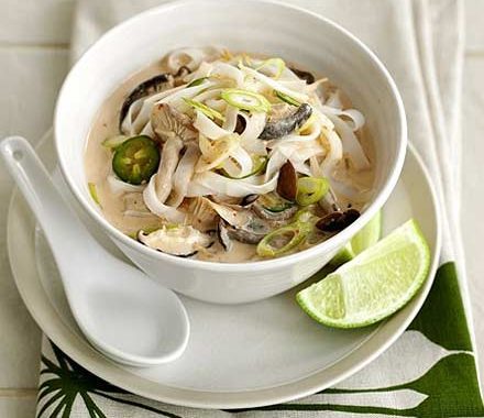 Spicy coconut noodle soup recipe