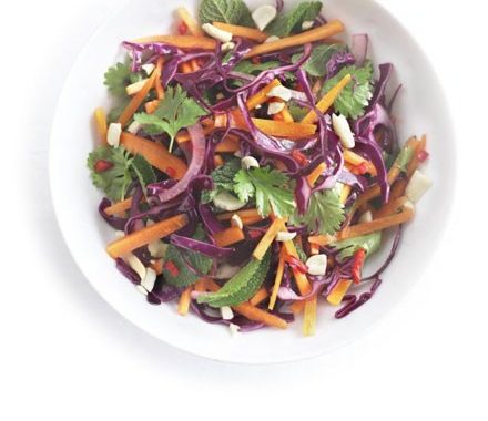 Tangy carrot, cabbage & onion salad recipe