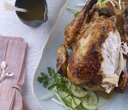 Sticky lime roast chicken recipe