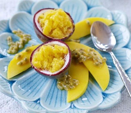 Mango & passionfruit ice recipe