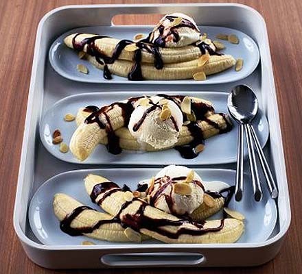Speedy banana splits recipe 