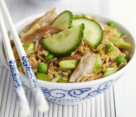 Indonesian fried rice with mackerel recipe
