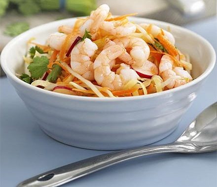 No-cook prawn coleslaw recipe