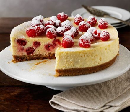 Baked raspberry & lemon cheesecake recipe