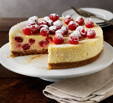 Baked raspberry & lemon cheesecake recipe 