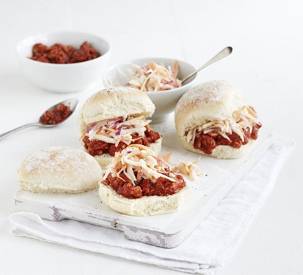 Tangy turkey sloppy joes with celeriac slaw recipe 