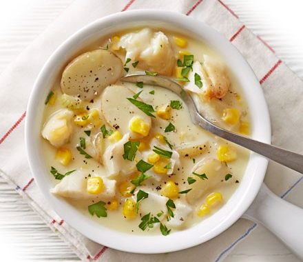 Smoked haddock & sweetcorn chowder recipe