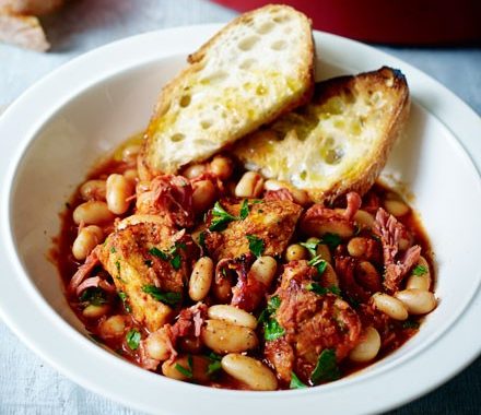 Smoky pork & Boston beans one-pot recipe