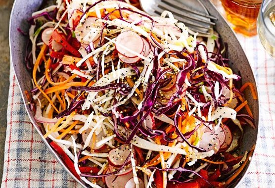 Sweet & sour rainbow slaw recipe
