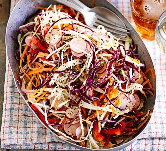 Sweet & sour rainbow slaw recipe 