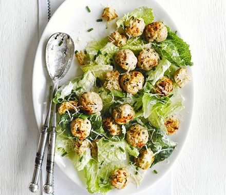 Turkey meatball caesar salad recipe