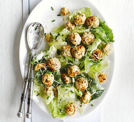 Turkey meatball caesar salad recipe 