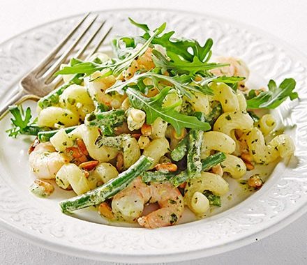 Anytime pesto & prawn pasta salad recipe