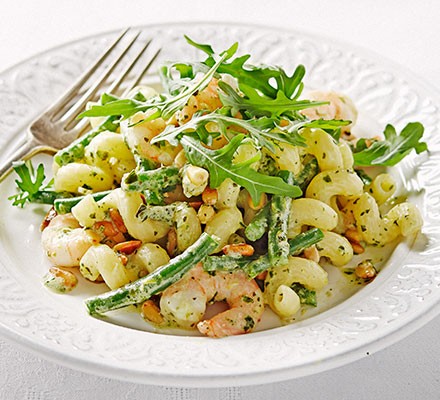 Anytime pesto & prawn pasta salad recipe 