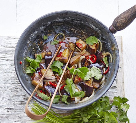 Hot & sour aubergines recipe 