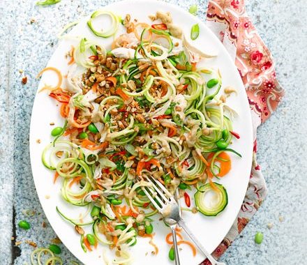 Bang bang chicken & vegetable noodles recipe