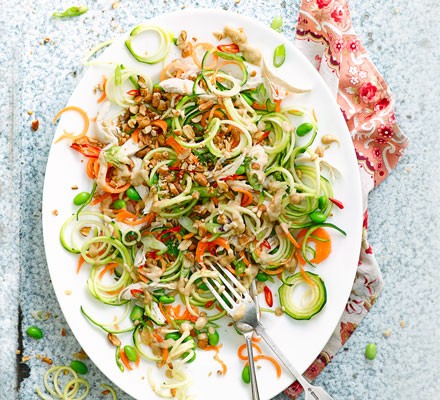 Bang bang chicken & vegetable noodles recipe 