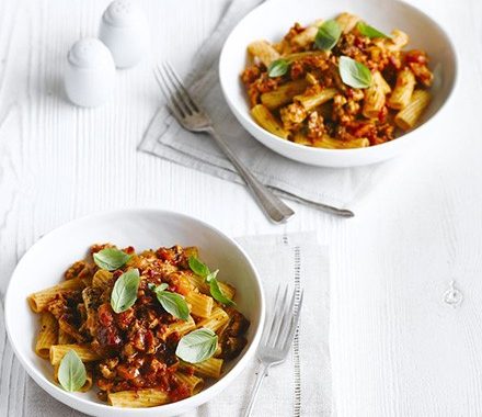 Low-fat turkey bolognese recipe