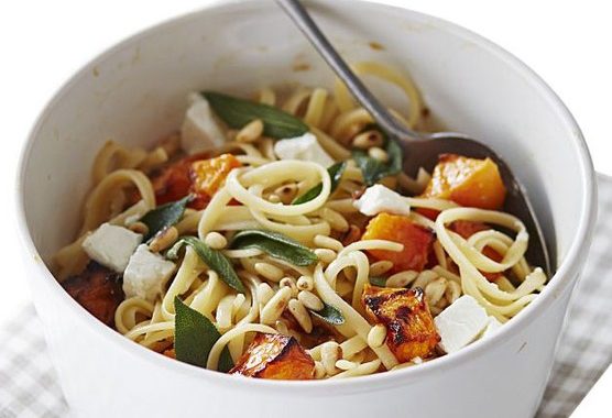 Butternut squash & goat’s cheese spaghetti recipe