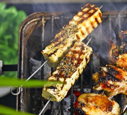 BBQ halloumi skewers recipe 