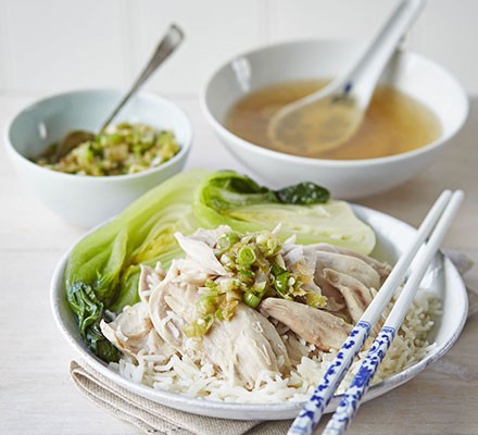 Chinese poached chicken & rice recipe 