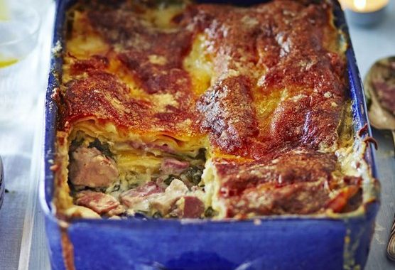 Chicken & ham lasagne recipe