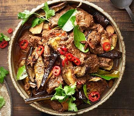 Chinese beef & aubergine hotpot recipe