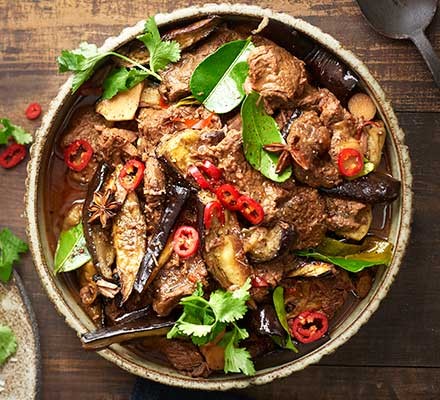 Chinese beef & aubergine hotpot recipe 