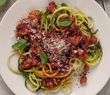 Courgetti bolognese recipe
