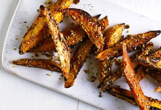 Dukkah-crusted squash wedges recipe