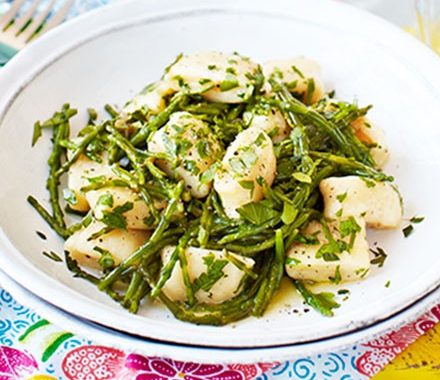 Gnocchi with parsley, butter & samphire recipe