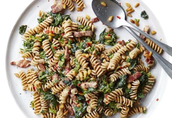 Kale & smoky bacon pasta recipe