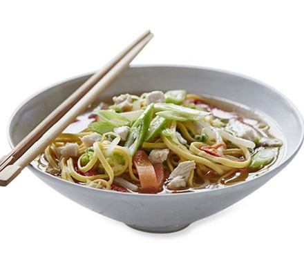 Chicken, vegetable & noodle soup recipe 
