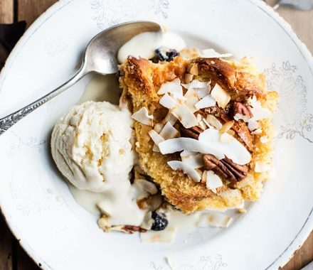 Ponche de crème bread pudding recipe