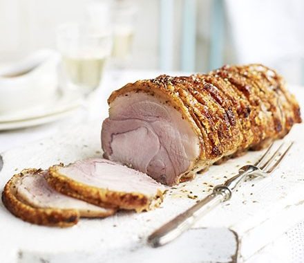 Italian-style roast pork with crispy crackling recipe
