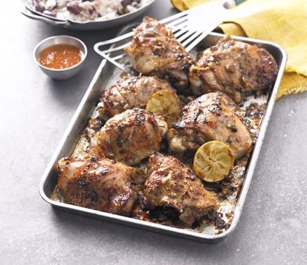 Jerk chicken with rice &amp; peas recipe