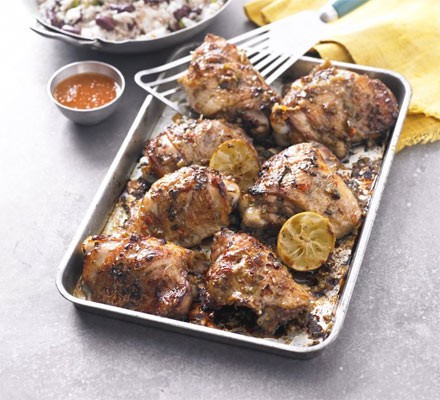 Jerk chicken with rice &amp; peas recipe 