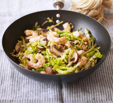 Prawn & mushroom five-spice stir-fry recipe 
