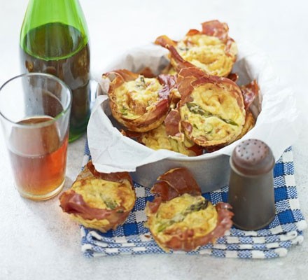 Mini prosciutto & asparagus frittatas recipe 